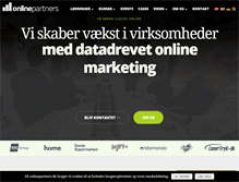 Tablet Screenshot of onlinepartners.dk